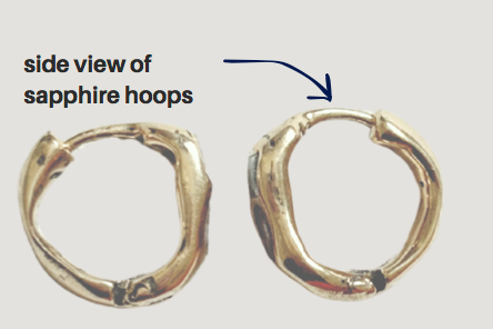 Sapphire hoops