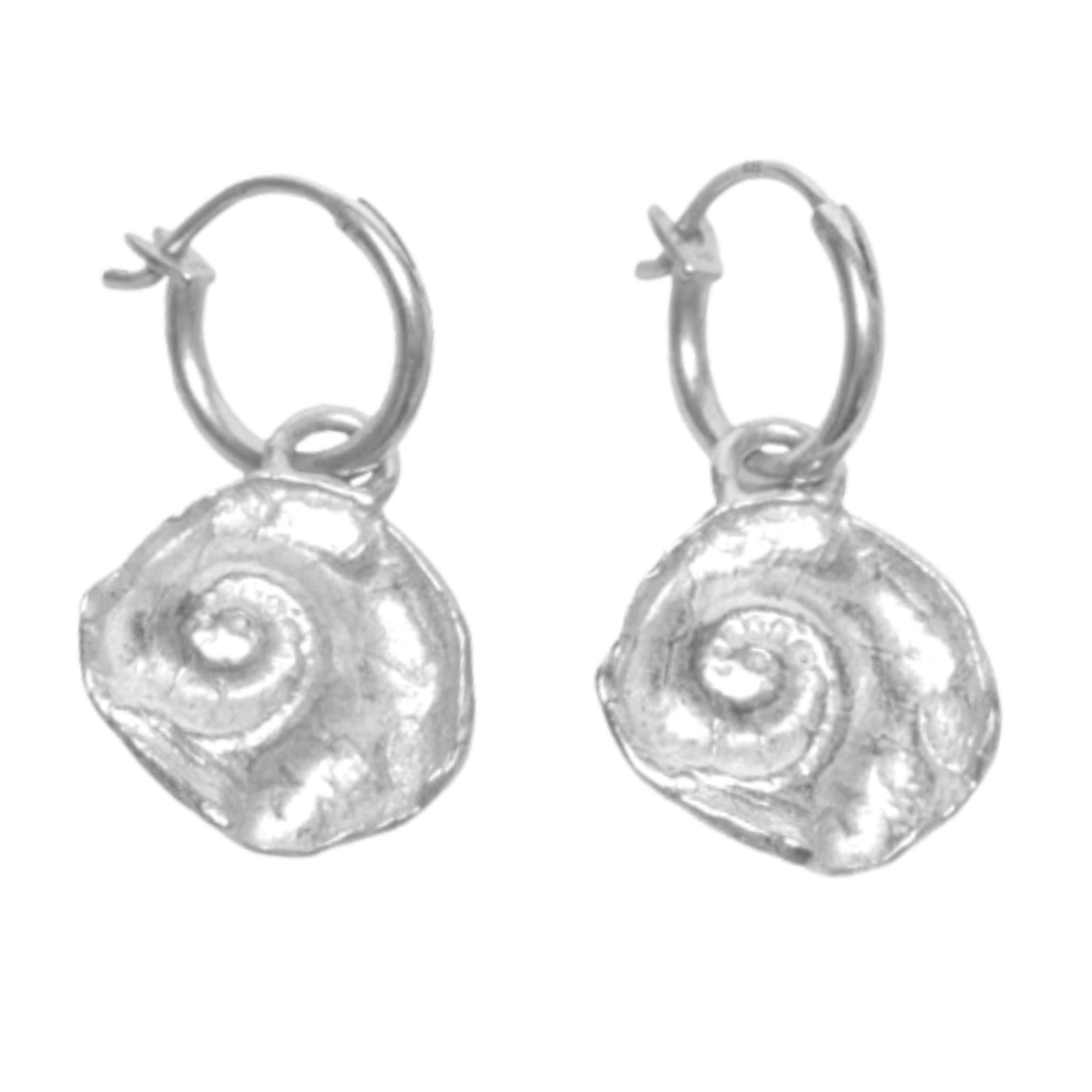 Shell earrings silver