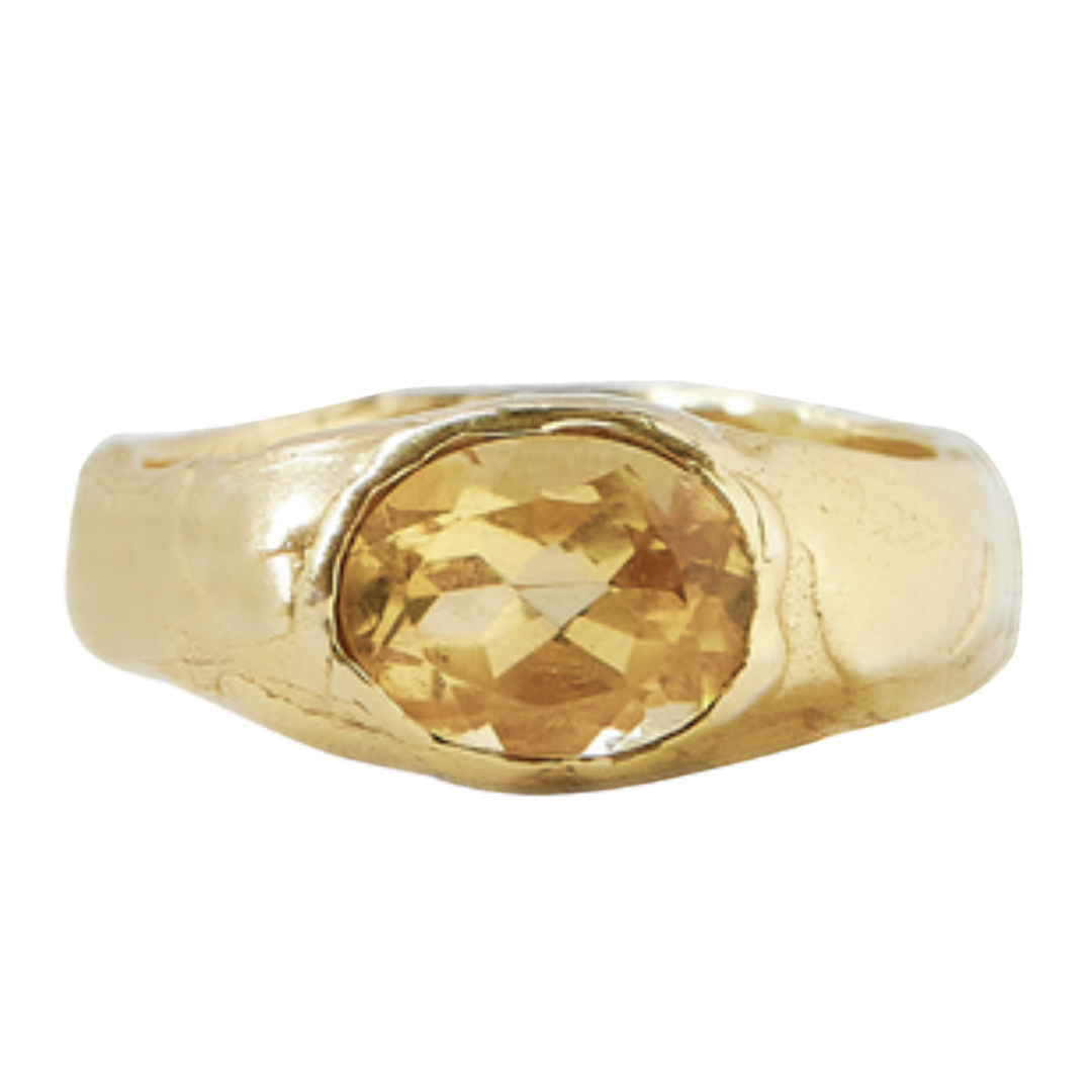 George ring with citrine